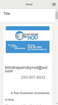 Mobile Screenshot of blindrepairsbyrod.com