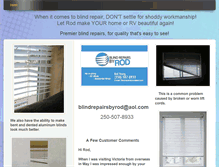 Tablet Screenshot of blindrepairsbyrod.com